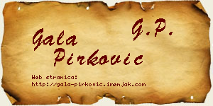 Gala Pirković vizit kartica